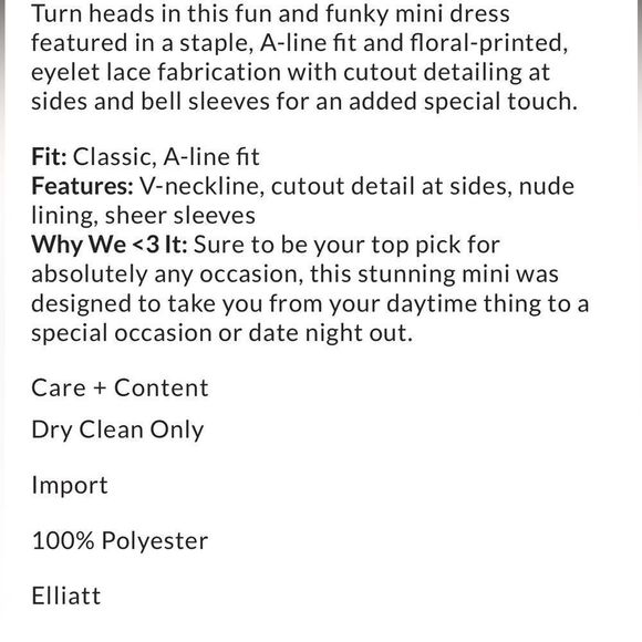 Free People Elliatt Myrtle Dress/size S - Picture 9 of 15